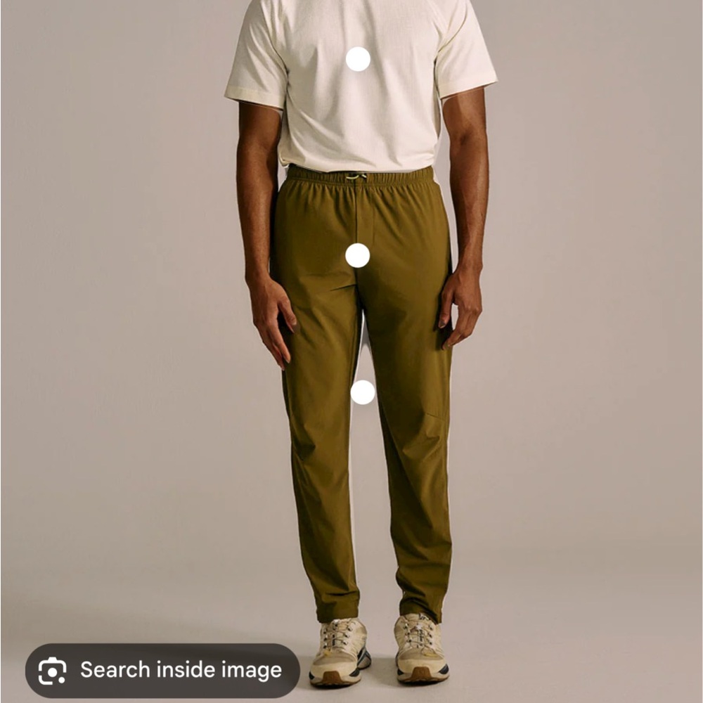 Green Joggers with Tapered Ankle and Drawstring Waist